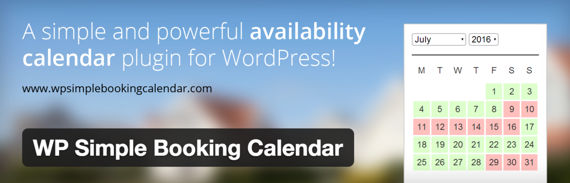 WP Simple Booking Calendar Ein Simples Belegungsplan PlugIn